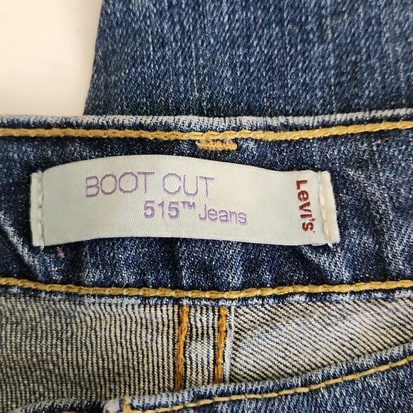 Levi's 515 Women's Med Wash Boot Cut Jeans Size 12 Zip Button Closure Western - Picture 6 of 11